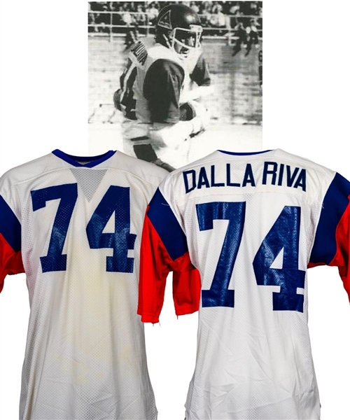 Peter Dalla Rivas 1977 Grey Cup Game-Worn Montreal Alouettes Jersey