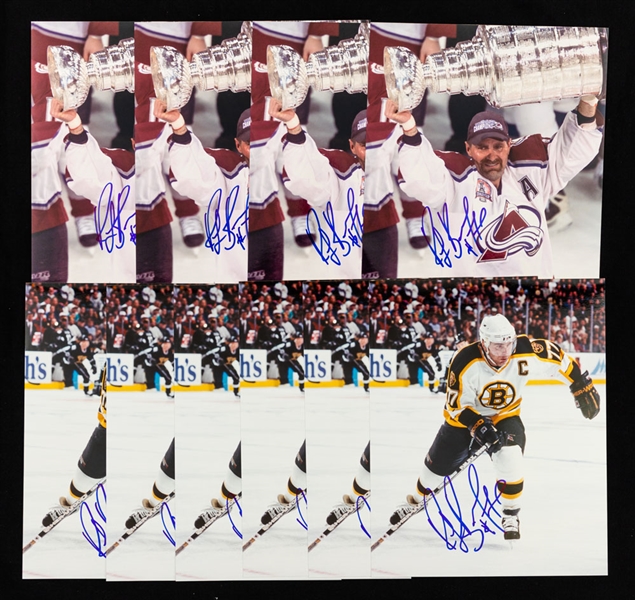 HOFer Ray Bourque Autographed Photo Collection of 10 