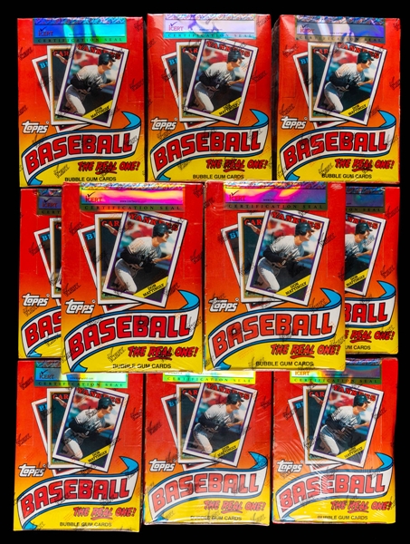 1988 Topps Baseball Wax Boxes (20) - iCert Certified from Sealed Case
