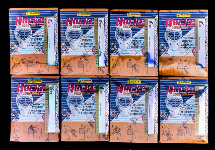 1993-94 Panini Hockey Sticker Boxes (16) - iCert Certified