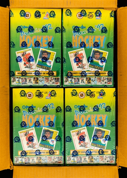 1991-92 O-Pee-Chee Premier Hockey Factory Sealed Wax Boxes (24)