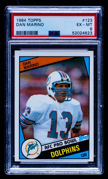 1984 Topps Football Card #123 HOFer Dan Marino Rookie - Graded PSA 6