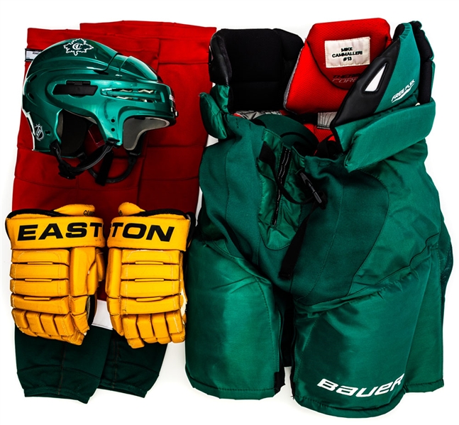 Mike Cammalleri’s 2009-10 Montreal Canadiens Centennial Games Game-Worn Gloves and “1910-11” Style Game-Worn Pants, Hal Gill’s 2009-10 Centennial “1910-11” Game-Worn Helmet Plus “1910-11” Game Socks