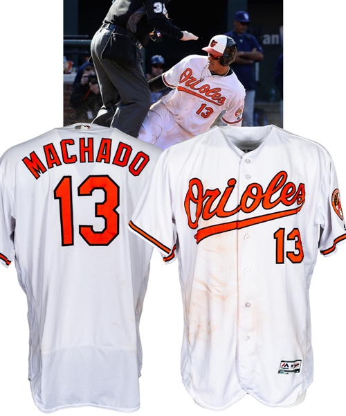 Manny Machado’s 2016 Baltimore Orioles Game-Worn Jersey – MLB Authenticated! – Photo-Matched to April 10th, 2016 Game vs Tampa Bay Rays! 