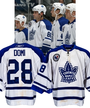 Tie Domis 2005-06 Toronto Maple Leafs "Hall of Fame Game" Game-Worn Jersey with LOA