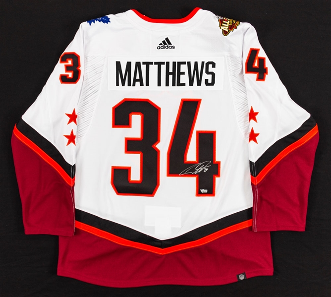 Auston Matthews Signed 2022 NHL All-Star Game Atlantic Division Captain’s Jersey with COA 