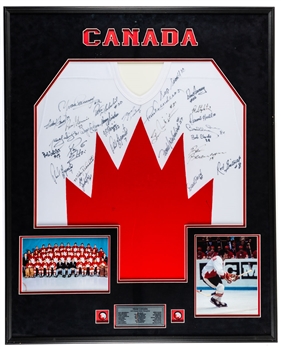 1972 Canada-Russia Series Team Canada Team-Signed Framed Jersey Display with COA (34” x 42”) 