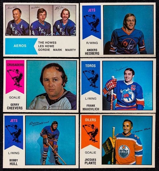 1974-75 O-Pee-Chee Hockey WHA Complete 66-Card Sets (4) Plus Wrappers (8)