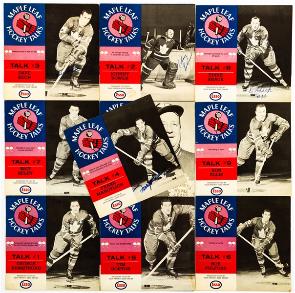Vintage Hockey Memorabilia and Autograph Collection Including 1966-67 Maple Leafs Hockey Talks Records Complete Set (4 Signed), 1964-65 MLG Multi-Signed Program (Inc. Howe), Ed Fitkin Hockey Books+++