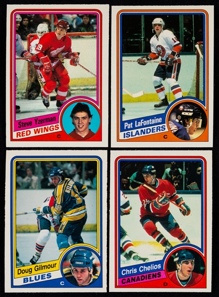1984-85 O-Pee-Chee Hockey Near Complete Card Set (393/396) and 1987-88 O-Pee-Chee Hockey Complete 264-Card Set