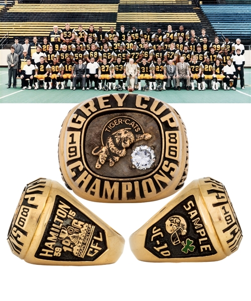 Hamilton Tiger-Cats 1986 Grey Cup Championship 10K Gold Salesmans Sample Ring