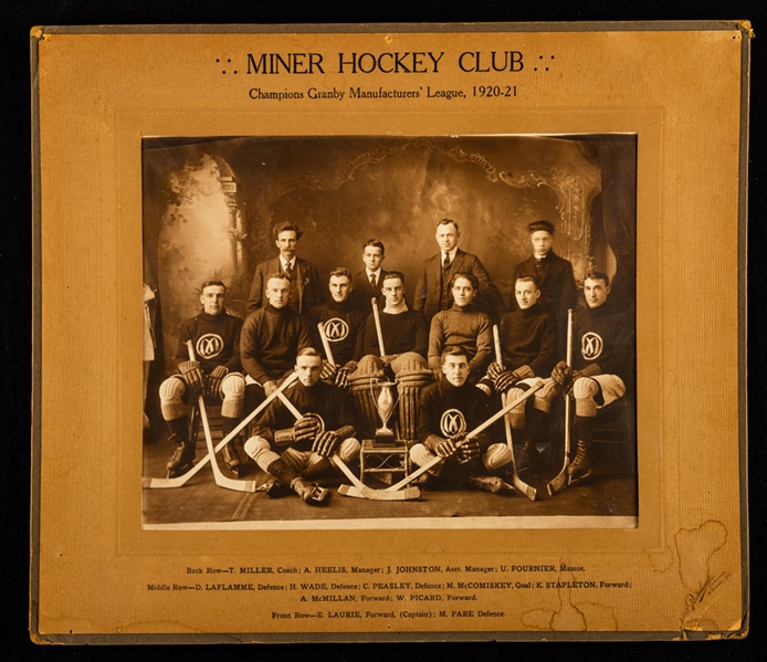 Vintage 1920s Hockey Team Cabinet Photo Collection of 3 