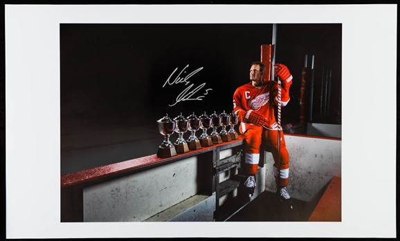 Nicklas Lidstrom Detroit Red Wings “Seven-Time James Norris Winner” Signed Print with LOA – Proceeds to Benefit the Ted Lindsay Foundation (14 ½” x 24”) 	