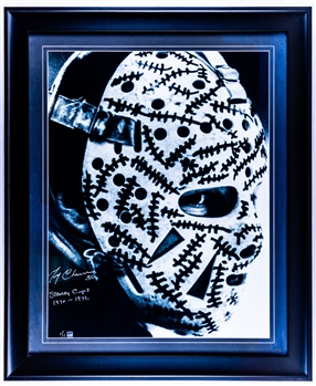 Gerry Cheevers Boston Bruins Stitches Mask Signed Oversized Limited-Edition #1/1 Framed Photo (37" x 45 1/2") 