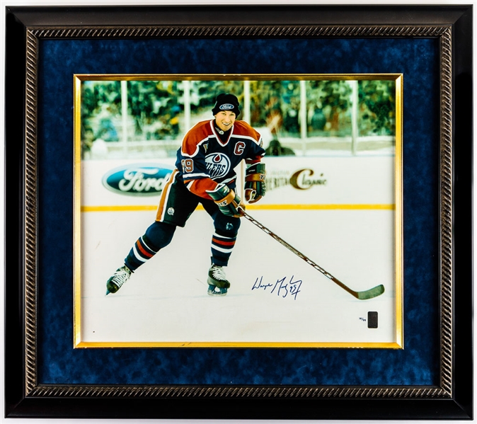 Wayne Gretzky Signed Edmonton Oilers "2003 Heritage Classic Game" Limited-Edition Framed Print on Canvas #78/99 with WGA COA (34 ¾” x 30 ¾”)