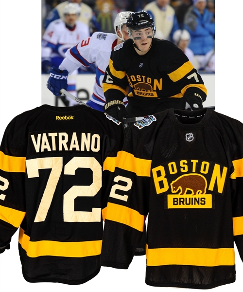 Frank Vatrano’s 2016 Winter Classic Boston Bruins Rookie Season Game-Worn Second Period Jersey with LOA 