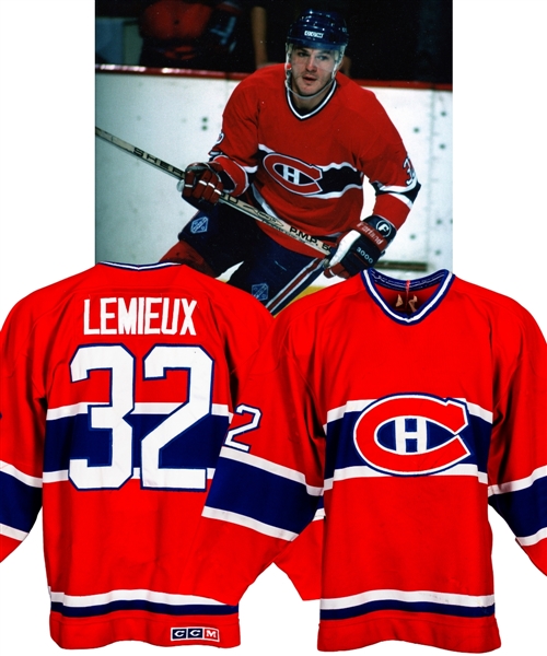 Claude Lemieuxs 1986-87 Montreal Canadiens Game-Worn Jersey - 40+ Team Repairs!