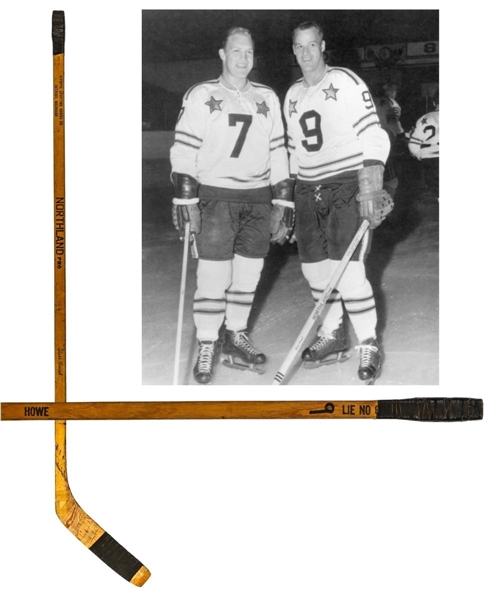 Gordie Howes Early-to-Mid-1960s Detroit Red Wings Signed Northland Pro Game-Used Stick with LOA 