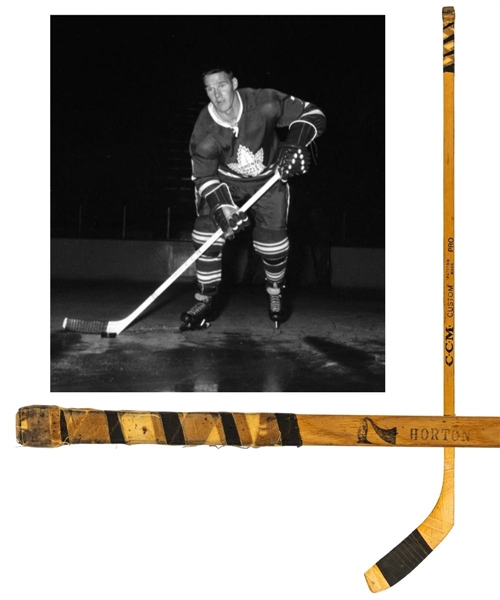 Tim Hortons Early-to-Mid-1960s Toronto Maple Leafs CCM Custom Pro Game-Used Stick with LOA 