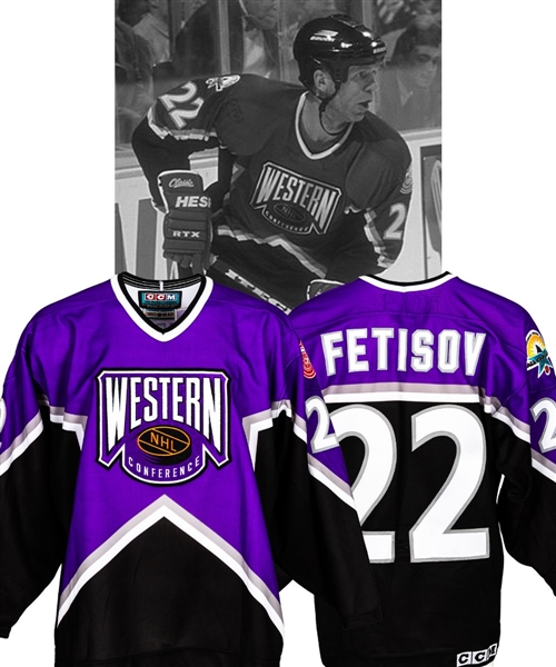 Viacheslav Fetisovs 1997 NHL All-Star Game Western Conference Signed Game-Worn Jersey with NHLPA LOA