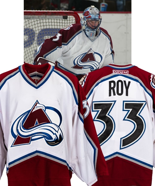 Patrick Roy’s 2002-03 Colorado Avalanche Game-Worn Jersey with LOA - Photo-Matched!