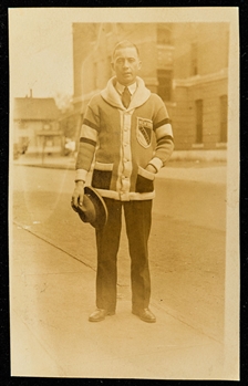 Ollie Reinikka 1926-27 New York Rangers Inaugural Season Signed Real Photo Postcard