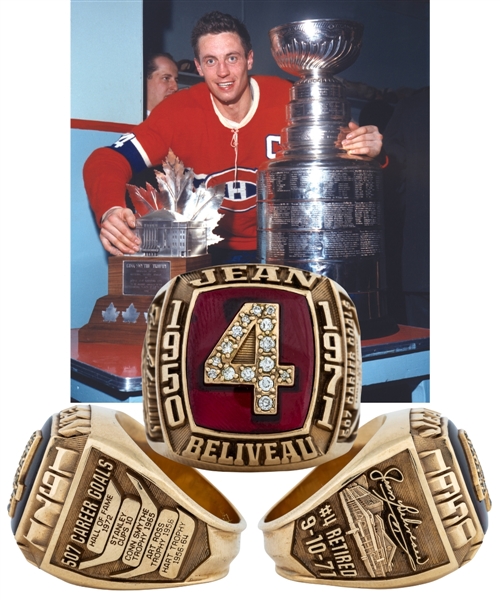 Spectacular Jean Beliveau 10K Gold and Diamond Limited-Edition Career Tribute Ring in Presentation Box