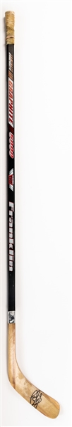 Ron Francis 1999-2000 Carolina Hurricanes Signed Franklin Game-Used Stick