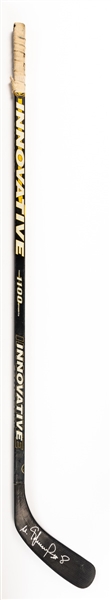 Igor Larionovs Early-2000s Detroit Red Wings Signed Innovative Game-Used Stick