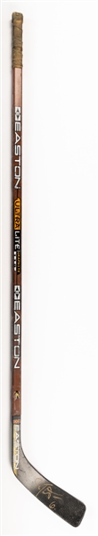 Joe Thorntons Late-1990s Boston Bruins Signed Easton Game-Used Rookie-Era Stick 