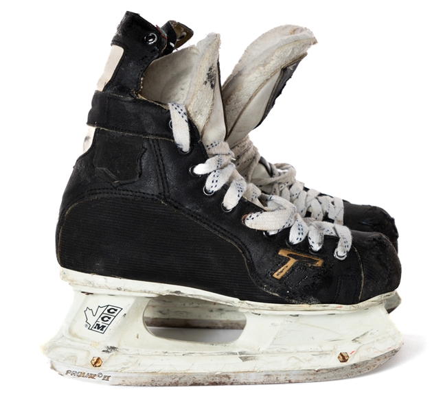 Marcel Dionnes Late-1980s New York Rangers Signed CCM Tacks Game-Used Skates 
