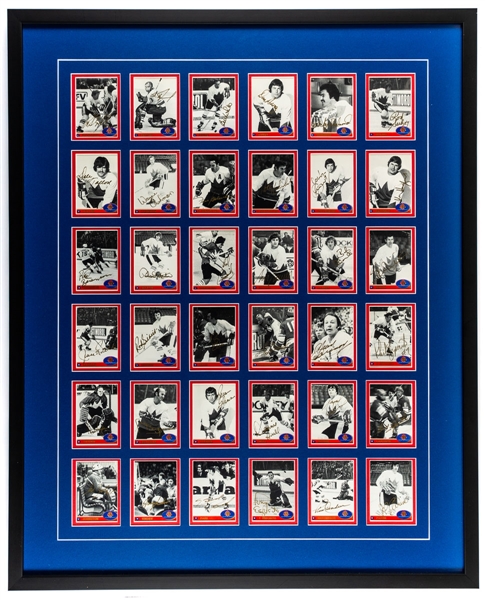 Canada-Russia 1972 Series Team Canada Signed Limited-Edition Framed 36-Card Set (26 ½” x 33”) 