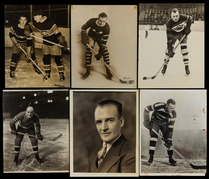 Vintage 1930s/40s Photos (29) including HOFs King Clancy, Aurele Joliat, Bullet Joe Simpson, Nels Stewart, Harry Oliver, Ching Johnson, Turk Broda and Others.