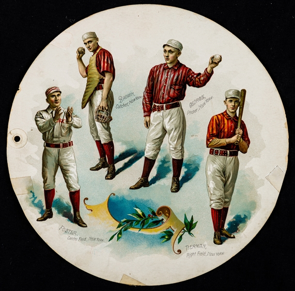 1888 A35 Goodwin & Co. "Baseball Champions" New York Baseball Club Album Page from the Premium Round Album