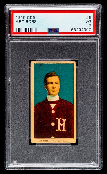 1910-11 Imperial Tobacco C56 #8 HOFer Arthur "Art" Ross Rookie - Graded PSA 3