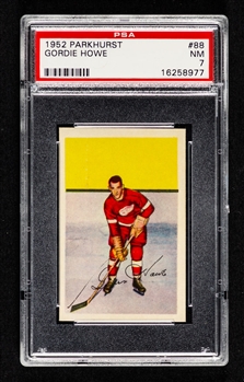 1952-53 Parkhurst Hockey Card #88 HOFer Gordie Howe - Graded PSA 7