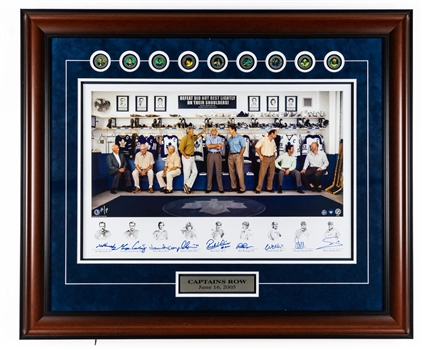 Toronto Maple Leafs "Captains Row" Multi-Signed Framed Limited-Edition “A/P” Lithograph (36 3/8” x 30 ½”)