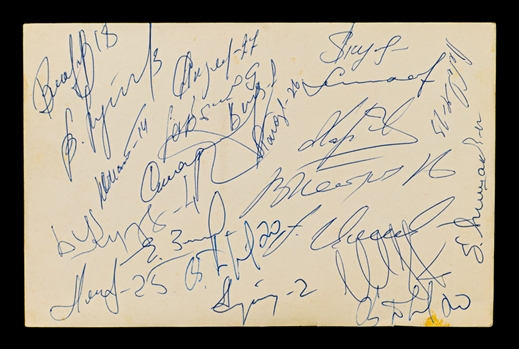 Circa 1972 Soviet Union National Team Vintage Team-Signed Photograph by Approx. 20 Including Kharlamov, Tretiak, Yakushev and Others
