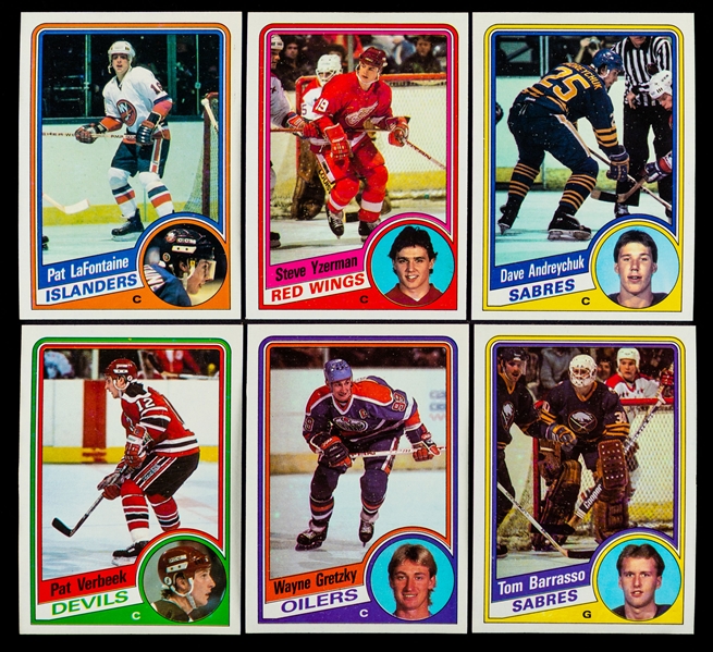 1984-85, 1986-87, 1988-89 and 1989-90 Topps Hockey Complete Sets