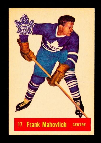 1957-58 Parkhurst Hockey Card #17 HOFer Frank Mahovlich Rookie