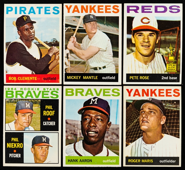 1964 Topps Baseball Complete 587-Card Mid-Grade Set