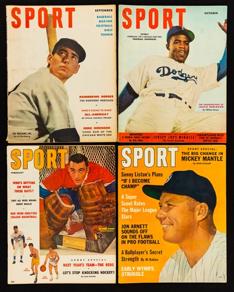 Vintage 1940s to 1970s Sport Magazine Collection of 450+