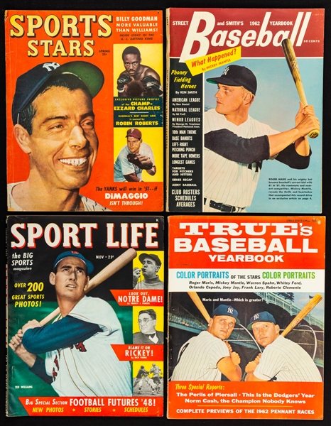 Vintage 1910s to 1970s Baseball Magazine/Publication Collection of approx 250 