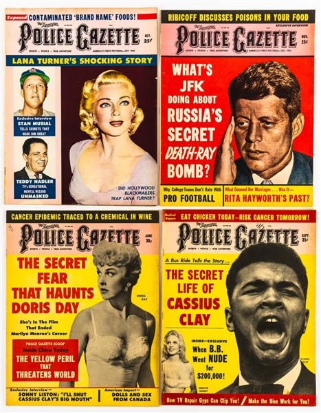 National Police Gazette 1950s /60s Magazine Collection of Approx 100 