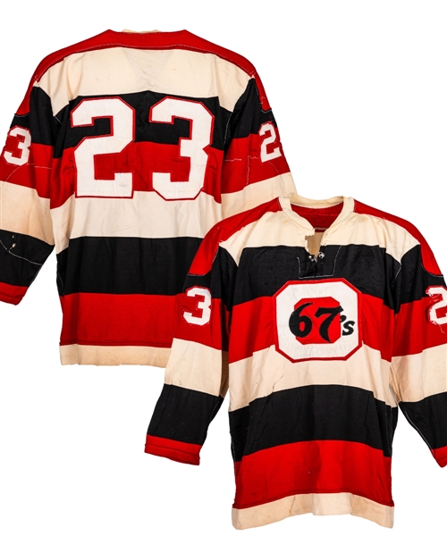 Ed Hospodars Late-1970s OHA Ottawa 67s Game-Worn Jersey from Former NHL Strength and Conditioning Coach with His Signed LOA