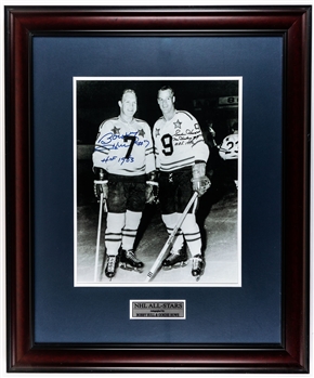 Gordie Howe and Bobby Hull Dual-Signed All-Star Game Framed Photo with LOA (28 ¾” x 34 ¾”)
