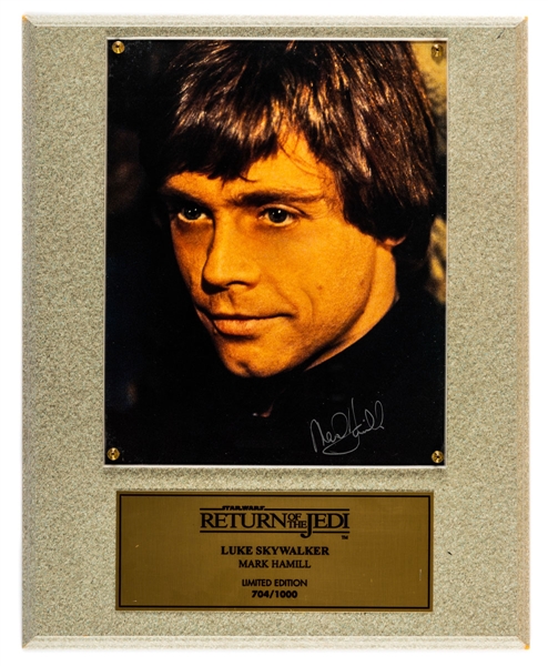 Mark Hamill Signed Luke Skywalker Return of the Jedi Star Wars Photo Display with JSA LOA (12” x 15”)