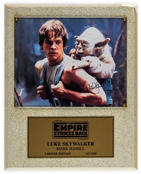 Mark Hamill Signed Luke Skywalker The Empire Strikes Back Star Wars Photo Display with JSA LOA (12” x 15”)