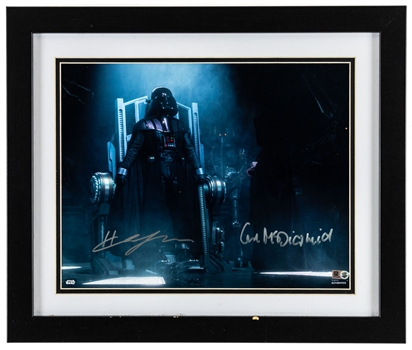 Ian McDiarmid and Hayden Christensen Dual-Signed Star Wars Emperor/Darth Vader Framed Photo with JSA LOA (19” x 16”)