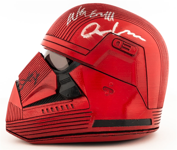 Star Wars The Rise of Skywalker Cast Multi-Signed Sith Trooper Replica Helmet by 9 Including McDiarmid, Isaac and Abrams with JSA LOA